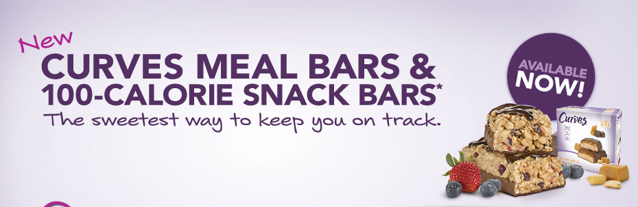 New Curves meal bars and 100-calorie snack bars** The sweetest way to keep you on track.
